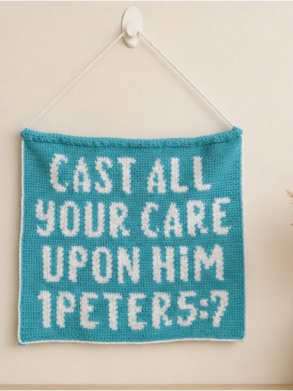 Bible Verse Tapestry Wall Art - Handcrafted crochet